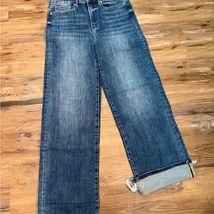 Wide Leg Blue Jeans
